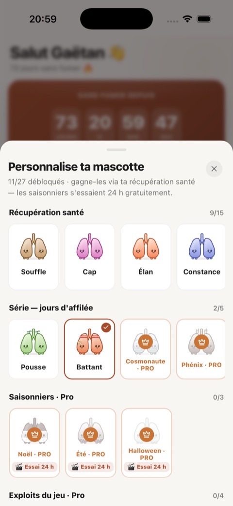 Capture Soufflinou, personnalisation de la mascotte